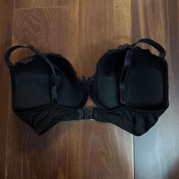 SWEET NOTHINGS by MAIDENFORM Black Lace Push up Bra Size 38D - Picture 2 of 6